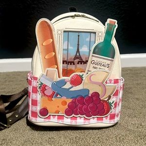 Rare Loungefly Disney Parks Ratatouille Mini Backpack Remy Paris Fleur De Lis